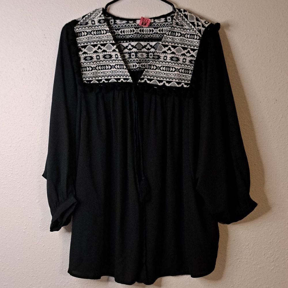 Jodifl black oversized blouse size medium
